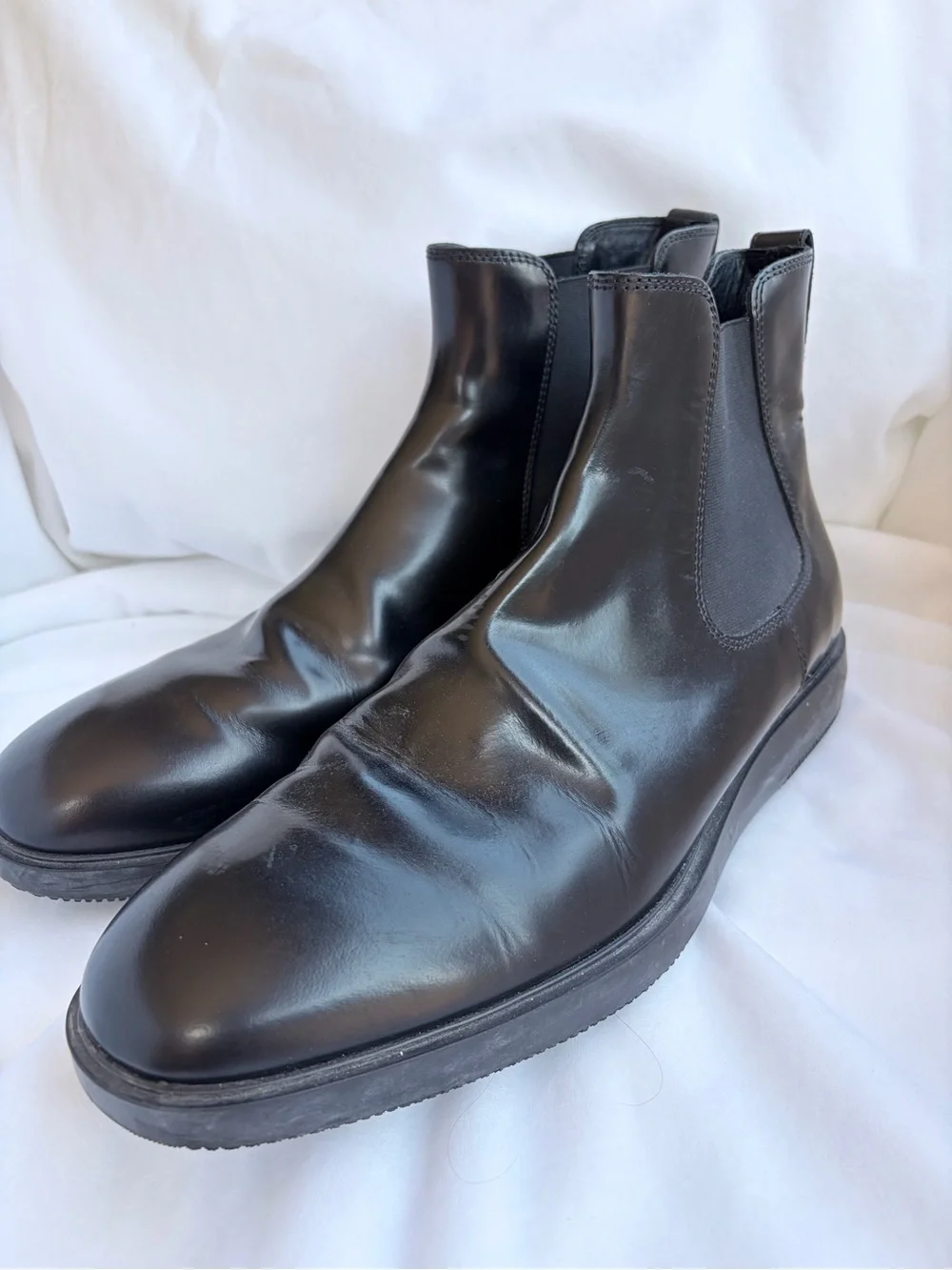 Hogan Men's Black Leather Chelsea Boots Like New Condition -Sz 9.5 EU/10.5 US